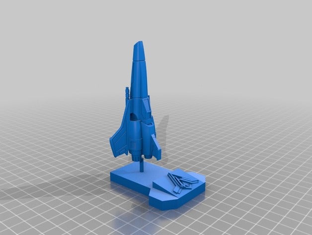 battlestar galactica - mini viper mk2 + stand vehicles spaceship starbuck 3D print model - Mito3D