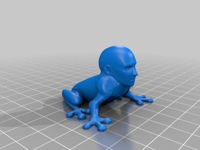 buff rana uomo george modelli annoiato combinata crazy testa strano wtf 3d print model - Mito3D