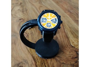 lemfo lem5 pro stand mobile phone clock holder smartphone smartwatch watch wear 3d print model - Mito3D