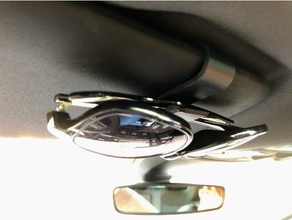 car sun visor clip sunglasses glasses automotive holder 3d print model - Mito3D