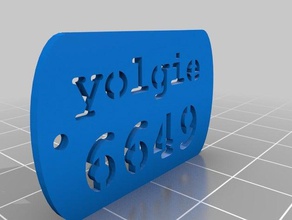 rmx dect tag 'yolgie' 34c3 etiqueta 3d print model - Mito3D