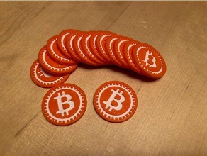 bitcoin multimaterial sikke ve rozetleri 3d print model - Mito3D