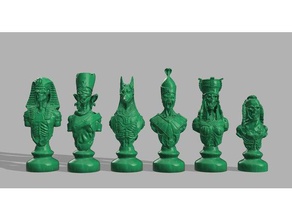 mortos-vivos peças de xadrez -- redimensionada realocados peça jogo 3d print model - Mito3D