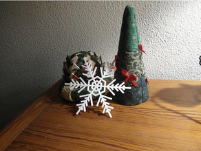 golden ratio snowflake decor blockscadsnowflake christmas decoration 3d print model - Mito3D