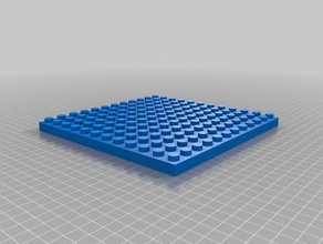my customized lego-compatible brick 12x12 construction toys 3d print model - Mito3D