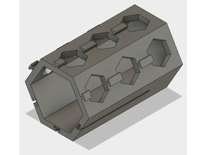 hexagonal modulaire étagère à épices cuisine et salle manger hexagone 3d print model - Mito3D