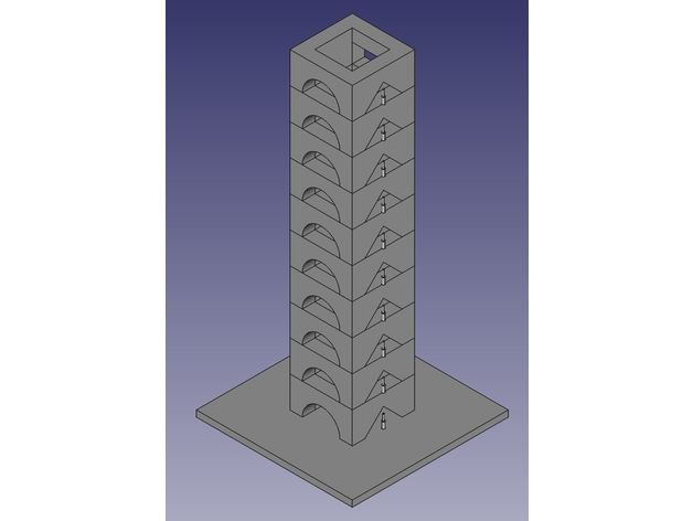 temp tower 10 stages 3d printing tests calibration filament setup temperature test 3D print model - Mito3D