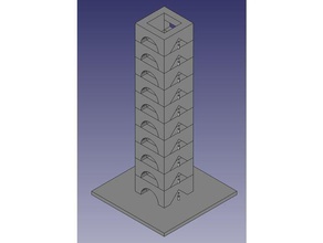 temp tower 10 stages 3d printing tests calibration filament setup temperature test 3d print model - Mito3D