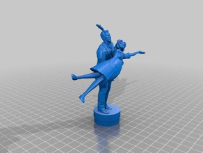 Ballett-paar Skulpturen 3d print model - Mito3D