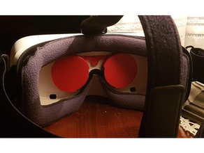 engrenagem vr lentes e sensor de tampa proteção 3d viseira lente cobertura realidade virtual 3d print model - Mito3D