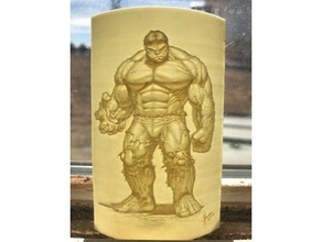 hulk lithophane a arte 3d print model - Mito3D