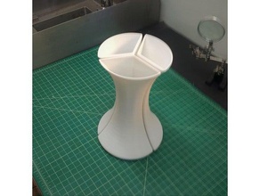 3 parte geométrica vaso decoração o de flor espiral vasos modo 3d print model - Mito3D