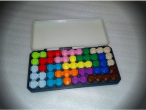 polyomino primo i puzzle box jigsaw di tetramino tetraminos 3d print model - Mito3D