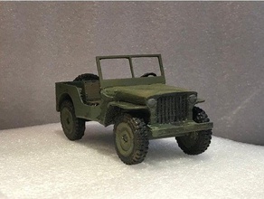jeep willys L'impression 3d 4x4 armée de terre hors route 3d print model - Mito3D