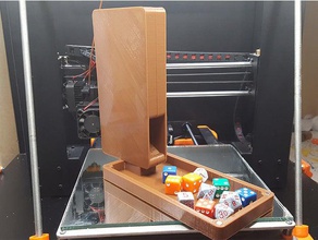 compacto e portátil dice tower caso magnética dados de caixa da torre dado bandeja 3d print model - Mito3D