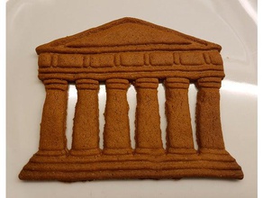 parthenon kurabiye kalıbı ev gereçleri Atina çerez kesici Yunanistan dönüm noktası 3d print model - Mito3D
