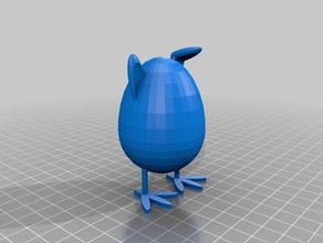 bunny, uovo sculture coniglietto figurina strano tinkercad 3d print model - Mito3D