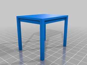 Miniatur-Tabelle customizer Modell-Möbel einfach der Miniatur openscad Tabelle 3d print model - Mito3D