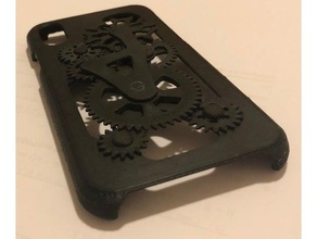 iphone geneva case pin upgrade mobile phone gear gears drive mechanism x mechanical steampunk 3d print model - Mito3D