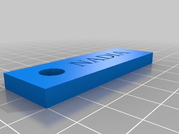 mi nombre personalizado tag llavero 1 nadia llaveros 3D print model - Mito3D