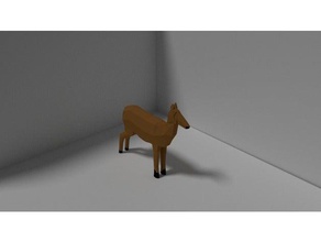baja poli ciervo a los animales 3d print model - Mito3D