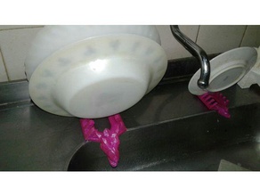 plate dragon dryer alpha 02 kitchen & dining head holder 3d print model - Mito3D