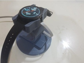 fósseis gen3 controle q smartwatch carga de berço os acessórios relógio fossil o assista stand 3d print model - Mito3D