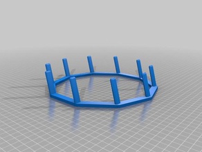 my customized multi-prong wall hook organization 3d print model - Mito3D