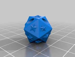 icosahedron keychain star covering keychains shape stars 3d print model - Mito3D