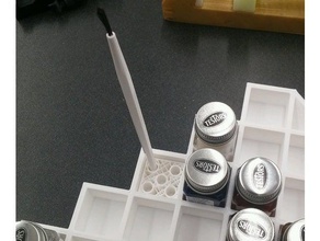 paint brush holder insert art tools paintbrush testors 3d print model - Mito3D