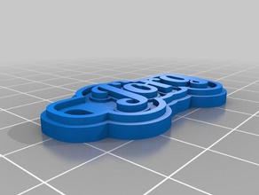 j rg multiline tag keychain keychains customized 3d print model - Mito3D
