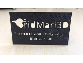bridmari3d iş kartı ofis 3d print model - Mito3D