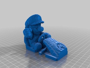 mario kart pine wood derby figure toy & game accessories 3d slash 3d print model - Mito3D