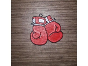 keychain boxing gloves keychains boxe 3d print model - Mito3D