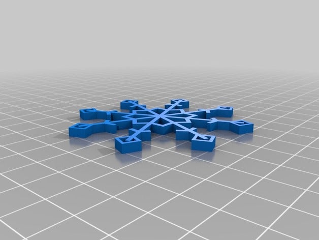 copo de nieve decoración blockscadsnowflake 3D print model - Mito3D