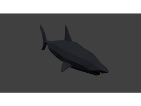 baja poli tiburón a los animales 3d print model - Mito3D