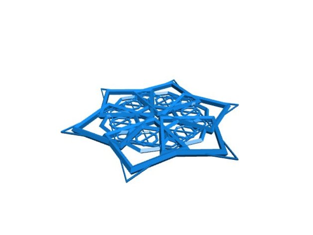 papas snow flake models blockscadsnowflake 3D print model - Mito3D