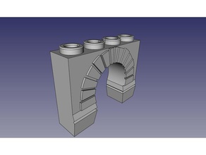 arco de herradura visigodo peque o juguetes construcción exin castillos 3d print model - Mito3D