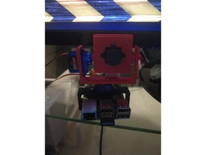 raspberry pi 3 pan tilt camera holder diy mechanism case servo sg90 3d print model - Mito3D