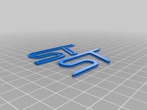 st logo - ön arka 2d sanat ford st-logo 3d print model - Mito3D