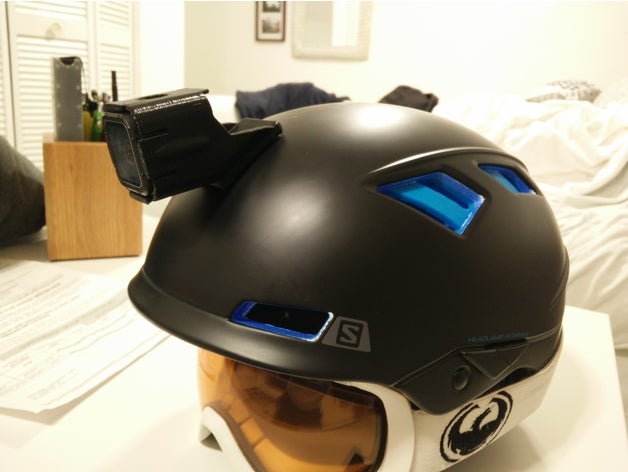 gopro hero sessione casco basso profilo di montaggio la fotocamera 3D print model - Mito3D