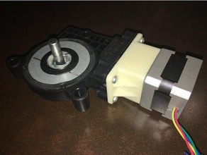 nema17 70 1 automotive worm adapter hobby worm-gear gear 3d print model - Mito3D