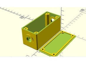 anpassbare Projekt-box Deckel-Schrauben 2 Löcher diy box Projekt 3d print model - Mito3D