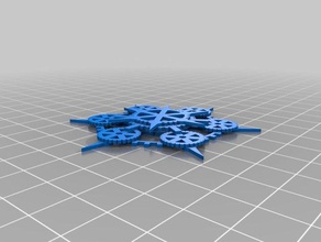 steampunk copo de nieve La impresión en 3d blockscadsnowflake 3d print model - Mito3D