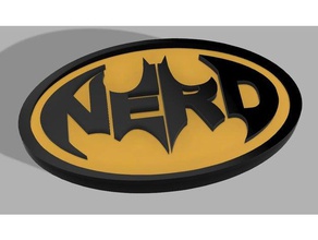 nerd sinyal batman logosu sembolü 3d print model - Mito3D