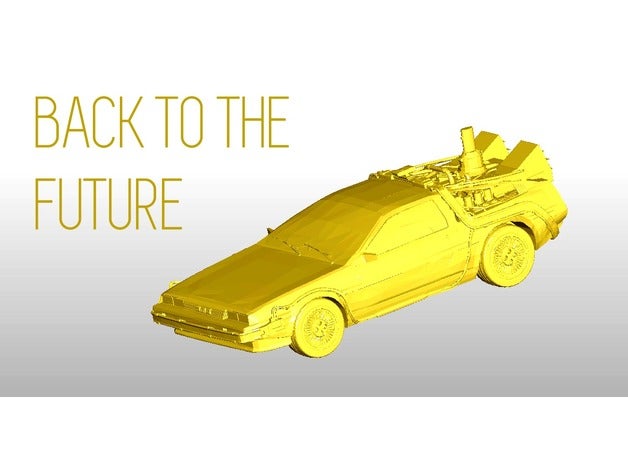 druckbare delorean dmc-12 - zurück in die Zukunft normal 3d-drucken bakc Auto dmc gmc outatime Zeit Fahrzeug 3D print model - Mito3D