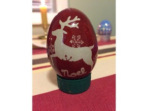 reindeer snowflakes egg 2d art egg-bot eggbot pysanka pysanky 3d print model - Mito3D