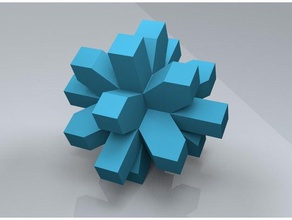 fiocco di neve puzzle i Puzzle 3d blocchi blockscadsnowflake freddo flake ghiaccio natura parti inverno 3d print model - Mito3D