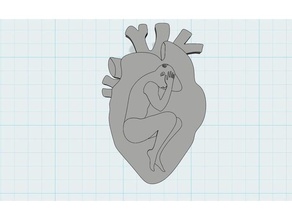 dolore cuore distintivo di pin accessori badge 3d print model - Mito3D