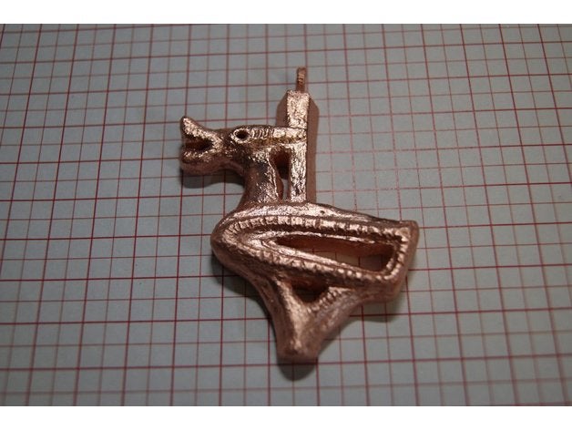 perm animale-pendente di stile vuoto v2 gioielli 3D print model - Mito3D